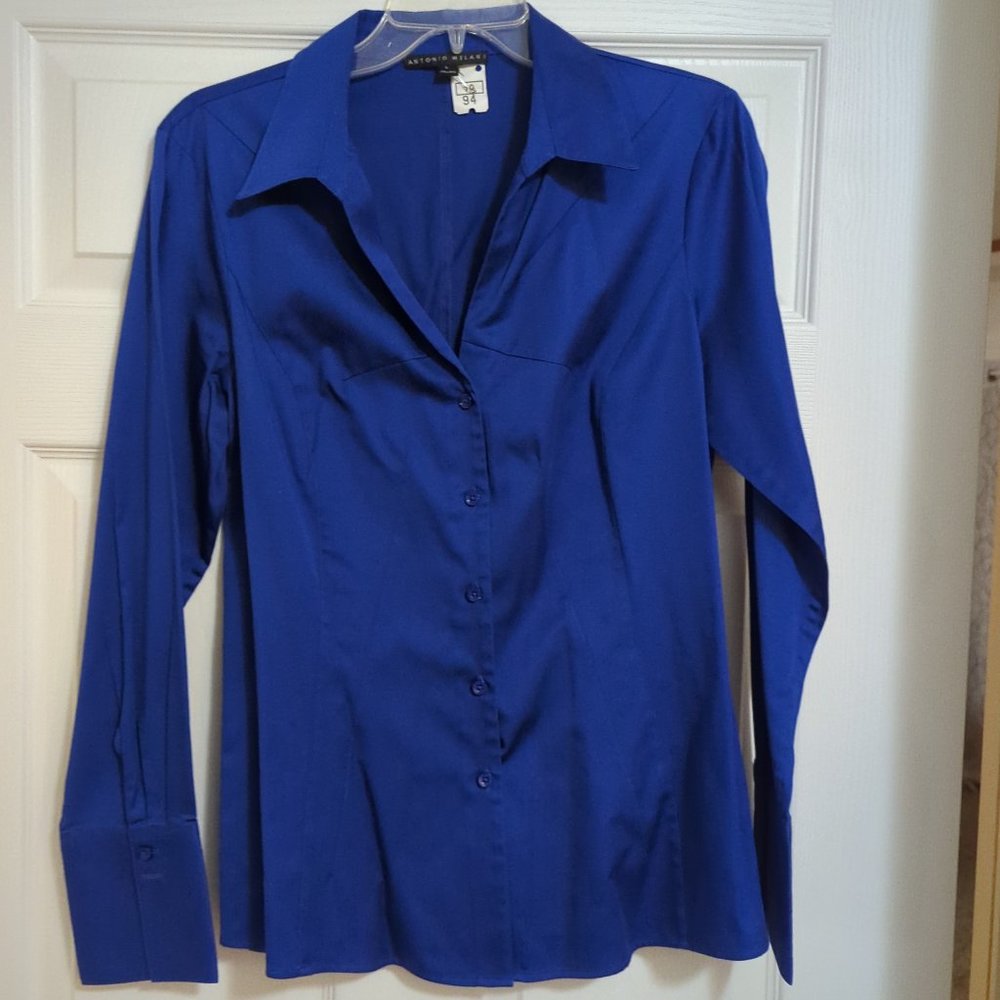 Antonio Melani French Cuff Blouse - L